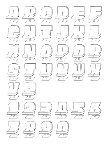 A to Z - Tabisso Typographia lounge-chairs