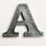 Metal ornamented letters