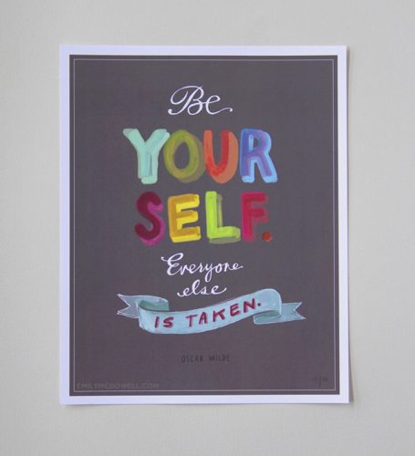 Emily McDowell, Be yourself, print