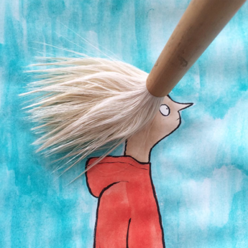 Jean Jullien crazy hair