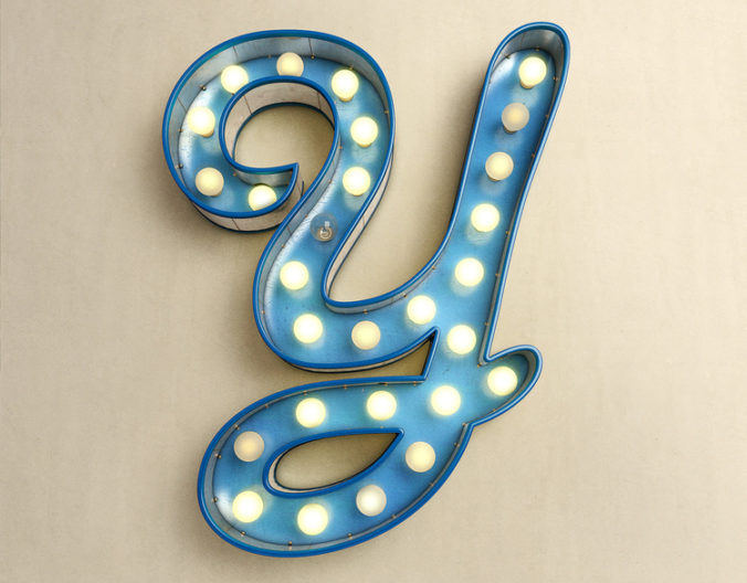 Lightbulb letter Setaprint, an archive for visual inspiration