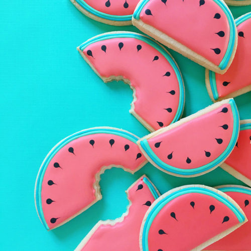 Watermelon cookies by Holly Fox