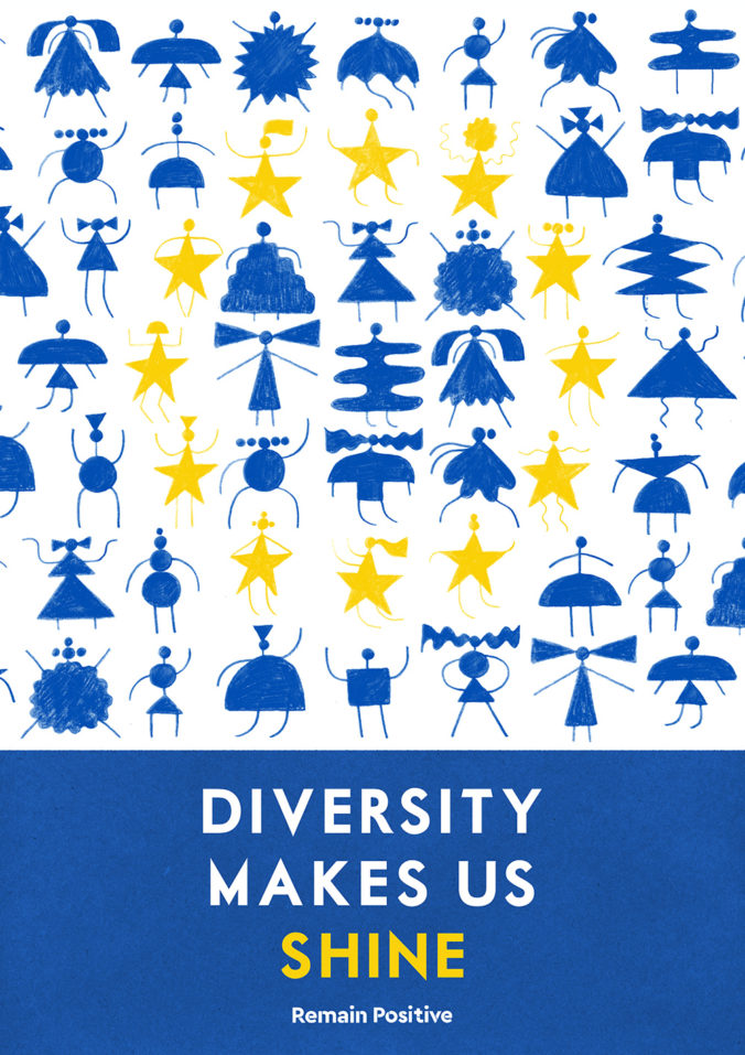 Bremain Creative posters for the proEU campaign Setaprint, an