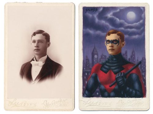 vintage superheroes drawing photos alex gross