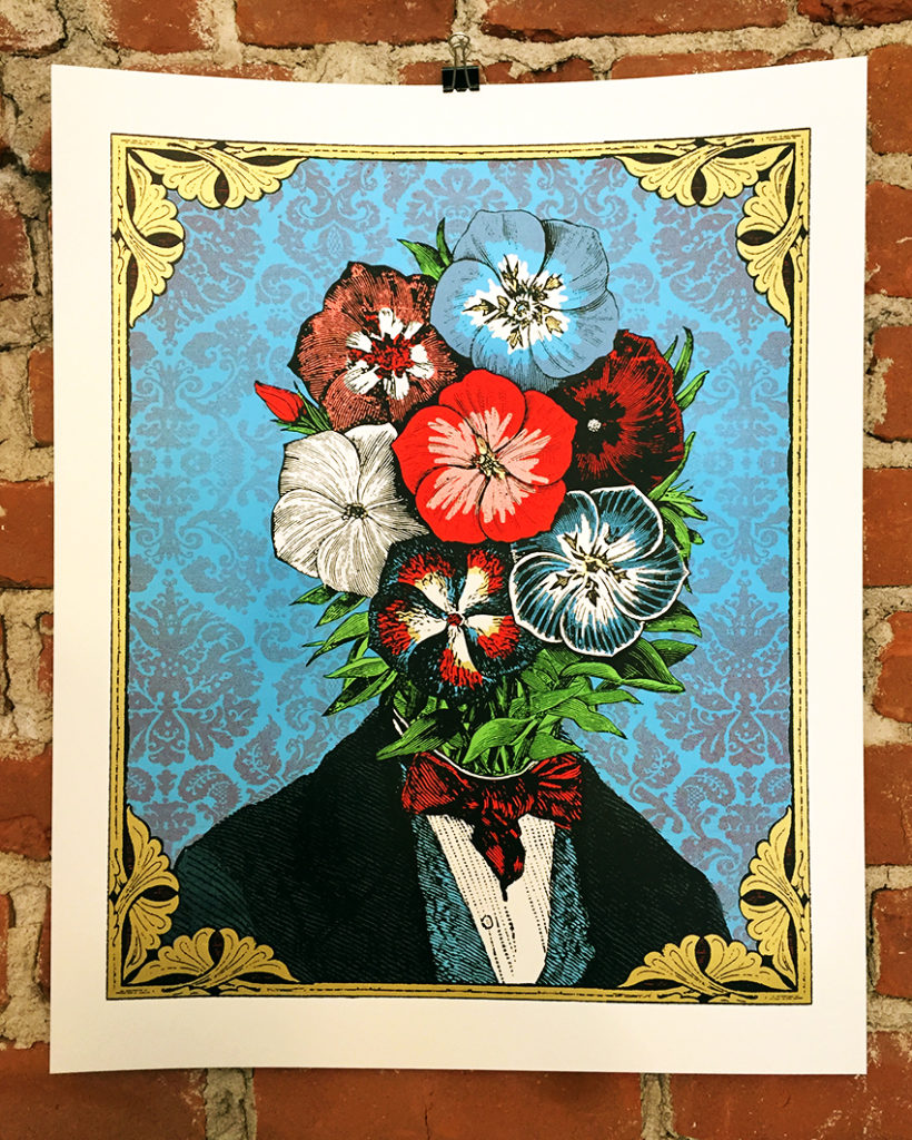 flowerhead Frederick Phlox, art print by Nate Duval