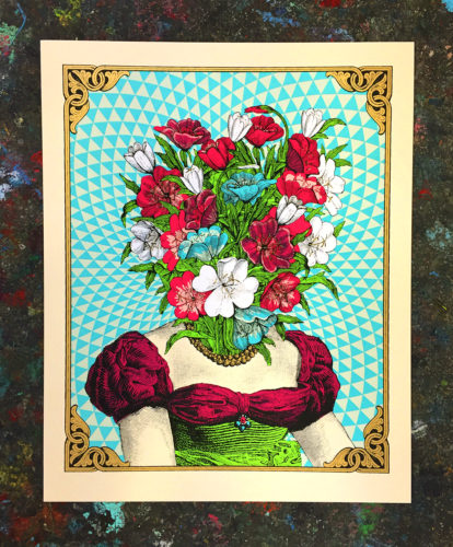 flowerchick Flora, art print by Nate Duval 