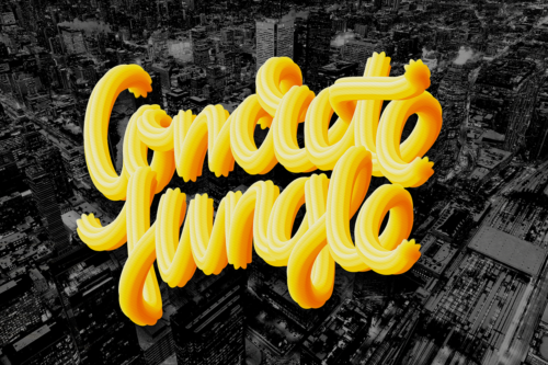 CONCRETE JUNGLE, typography by Pat Simmons