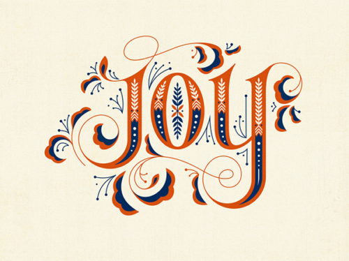 clairice gifford JOY, lettering design