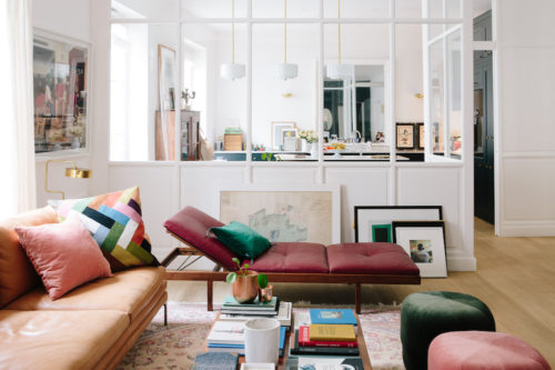 Open kitchen of a Paris apartment, Morgane Sézalory, separated by glass